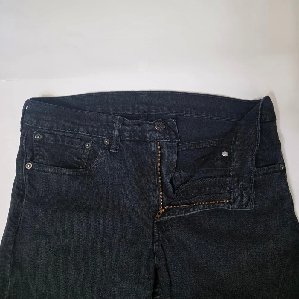 Levis 511 Slim Fit Jeans Mens 32x30 Black Denim Straight Leg Casual 511-0168